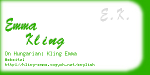 emma kling business card